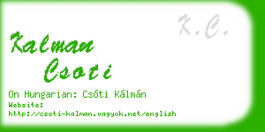 kalman csoti business card